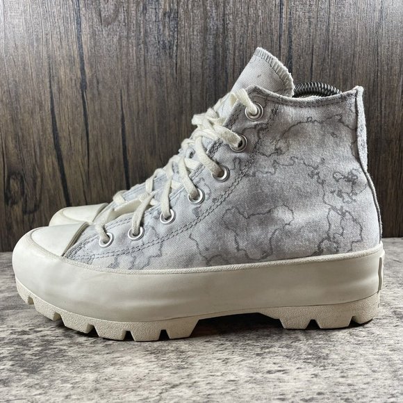 Converse CTAS Hi Women's 7 White High Top Sneakers Lugged Platform Chunky - Picture 4 of 10